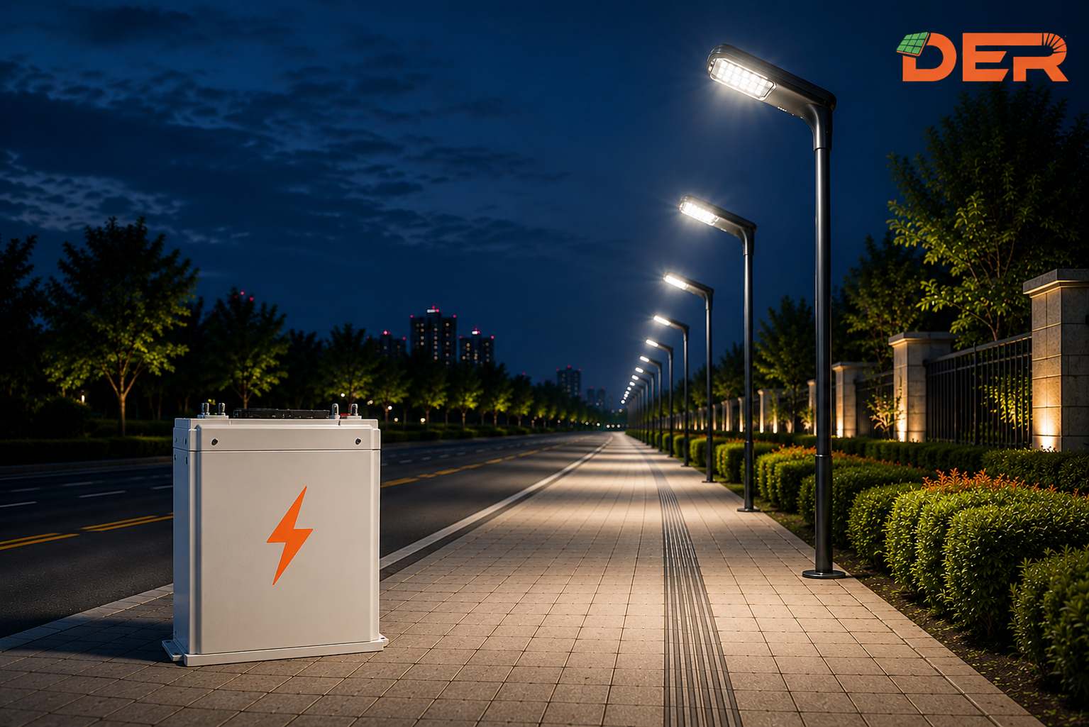 Lithium Batteries in All in One Solar Street Light
