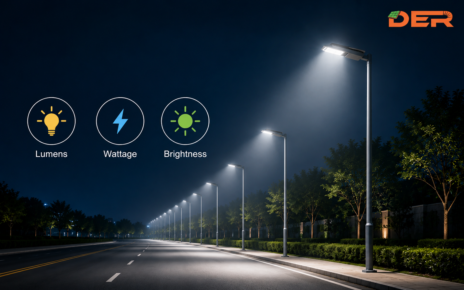 Lumens, Wattage, and Brightness in Solar Street Lights