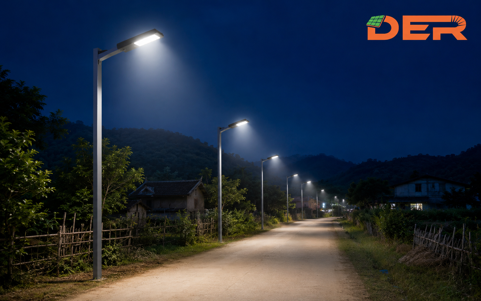 all in one solar street light for rural roads and community projects