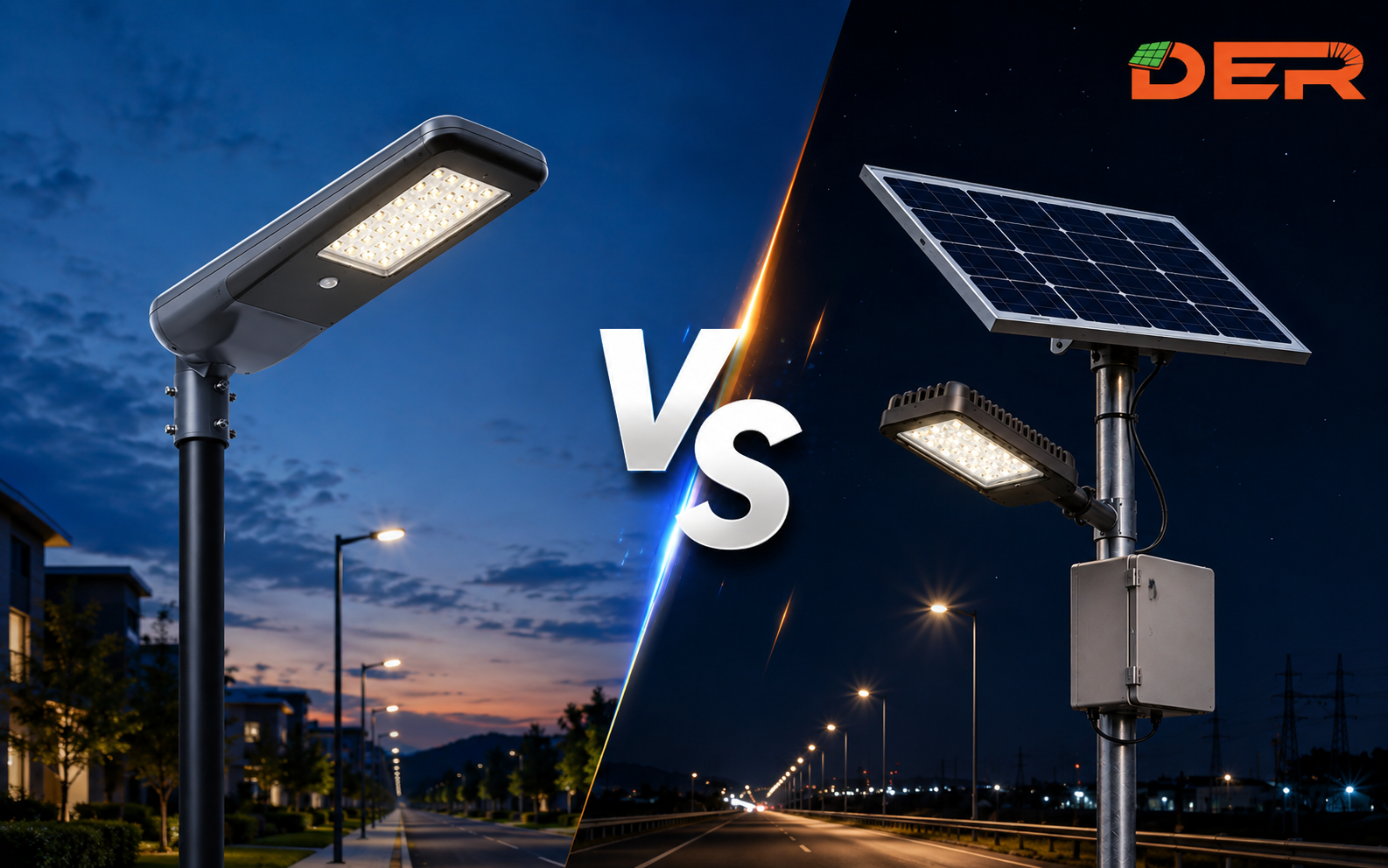 all in one solar street light vs split solar street light